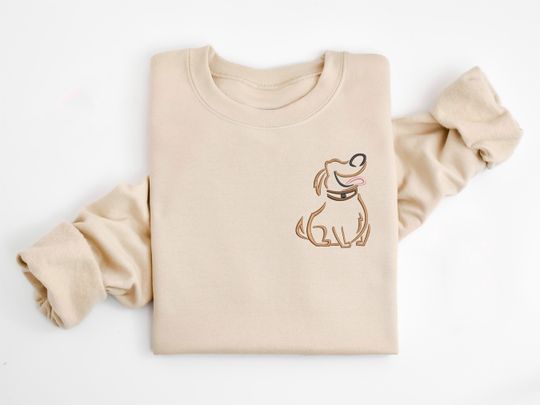 Dug Embroidered Crewneck Crew, Disney embroidered sweatshirt, Disney Up Crewneck Crew, Disney Sweatshirt, Disney Crew, Disney Crewneck