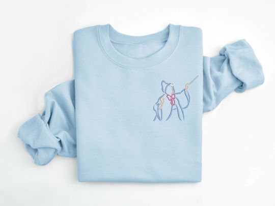 Fairy Godmother embroidered Crewneck, Godmother embroidered Crew, Cinde Sweatshirt, Disney Sweatshirt, Disney Crew, Disney Crewneck