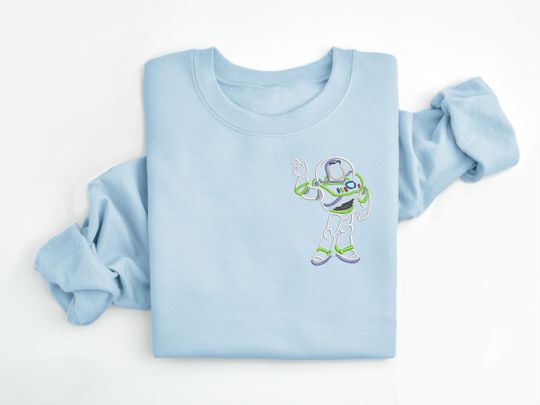 Toy Story Buzz Embroidered Crewneck, Disney embroidered sweatshirt