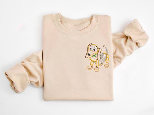 Toy Story Slinky dog Embroidered Crewneck, Toy story Crew, Disney Sweatshirt, Disney Crew, Disney Crewneck