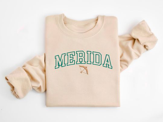 Merida Embroidered Crewneck, Disney embroidered sweatshirt, Brave crewneck, Disney Sweatshirt, Disney Crew, Disney Crewneck