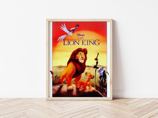 The Lion King Poster Vintage Disney Movie Poster