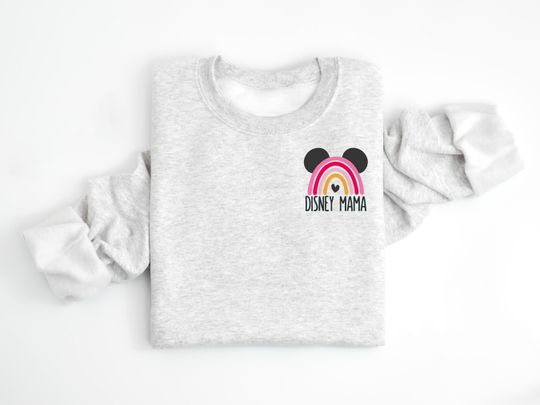 Disney Mom Embroidered Crewneck, Mickey Mom embroidered sweatshirt