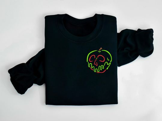 Poison Apple embroidered Crewneck, Disney Halloween