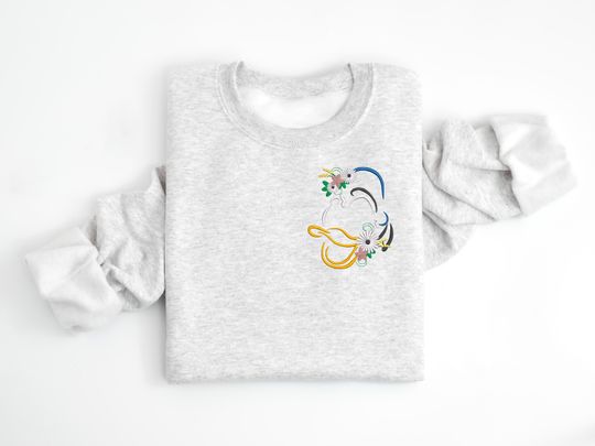 Disney Donald Floral embroidered Crewneck, Donald Flower sweatshirt