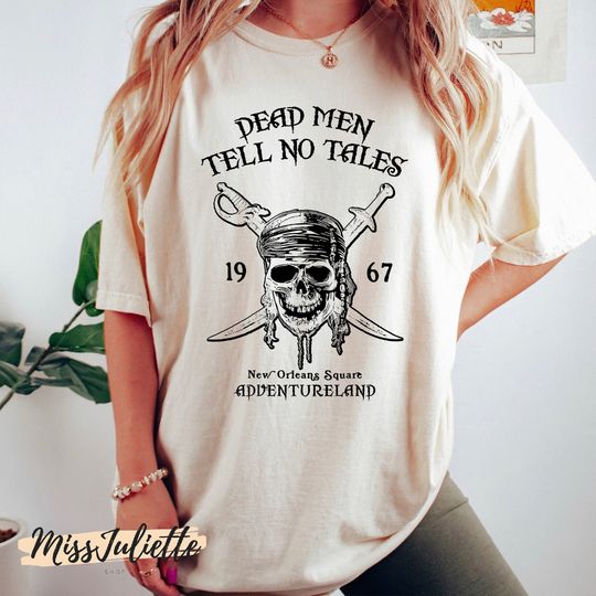 Vintage Dead Men Tell No Tales  Shirt, Disney Pirates Of The Caribbean Shirt,
