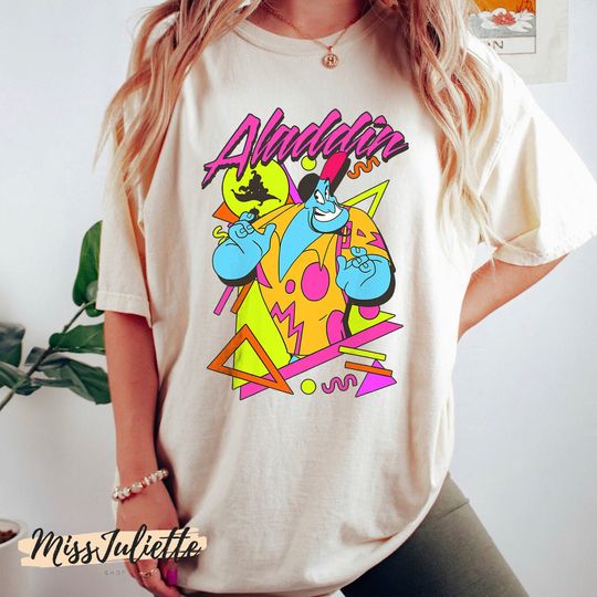 Vintage Disney Aladdin Genie 90s Style Portrait Shirt