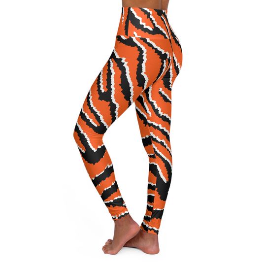 Bengal Tiger Stripes Animal Print Cincinnati Football Leggings