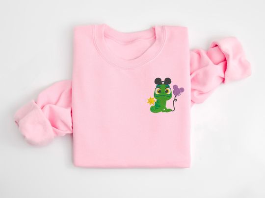 Rapunzel Pascal embroidered Crewneck, Disney embroidered sweatshirt, Rapunzel crewneck, Disney Sweatshirt, Disney Crew, Disney Crewneck