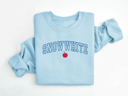 Snow White embroidered Crewneck, Tangled embroidered sweatshirt, 7 Dwarves crewneck, Disney Sweatshirt, Disney Crew, Disney Crewneck