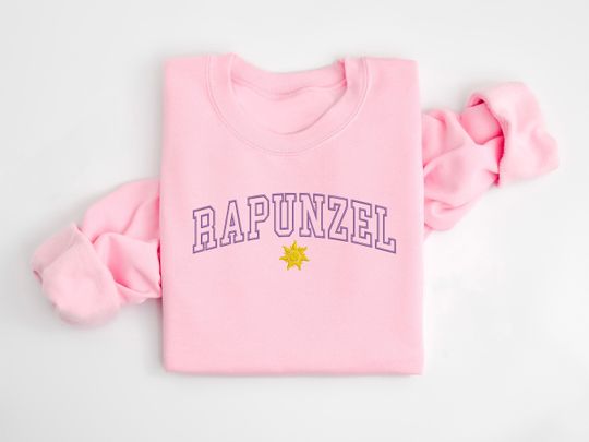 Rapunzel embroidered Crewneck Sweatshirt, Tangled sweatshirt, Rapunzel pullover, Disney Sweatshirt, Disney embroidered