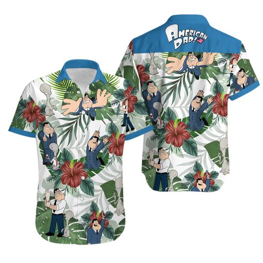 American Dad Hawaiian Shirt, Hawaiian shirt, summer beach shirt