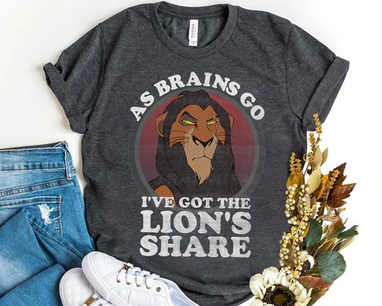 Disney Lion King Villains Scar The Lion's Share Of Brains Retro T-shirt