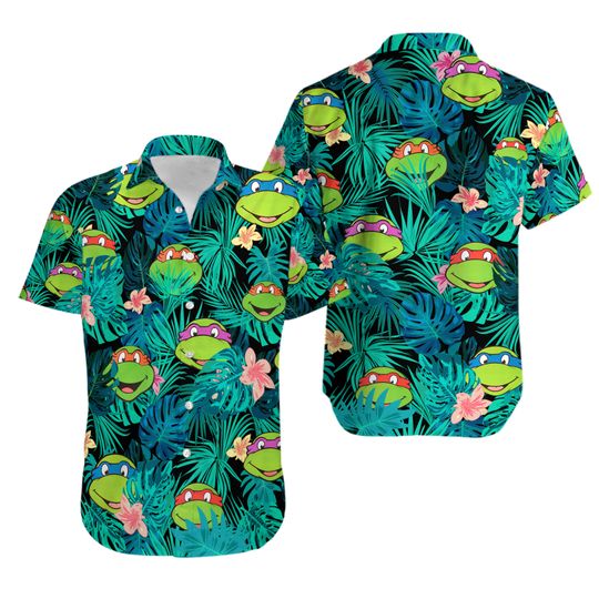 Blue Ocean Turtle Hawaiian Shirt