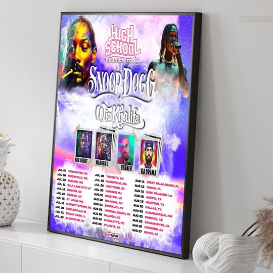 Snoop Dogg Wiz Khalifa High School Reunion Tour 2023 poster