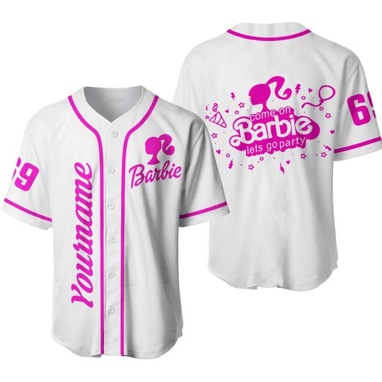 Barbie Jersey Shirt, Custom Baseball Jersey Shirt