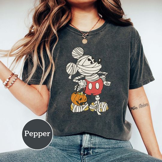 Disney Mickey Maus Halloween T-shirt,  Color Halloween Shirt, Mickey Skeleton Halloween
