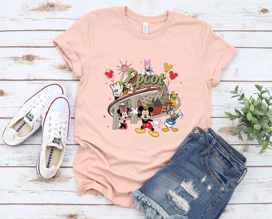 Disney Epcot World Tour Shirt, Retro Disney Epcot Shirt, Mickey And Friends, Epcot Center 1982 Shirt, Disney Shirt