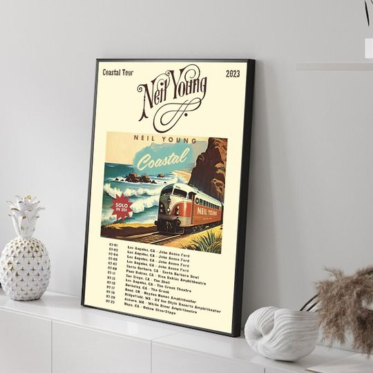 Neil Young Coastal tour 2023 poster