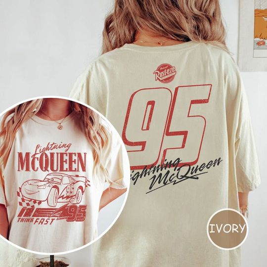 Vintage Lightning Mcqueen Shirt, Retro Disney Cars Shirt, Disney Car Shirt, McQueen 1977