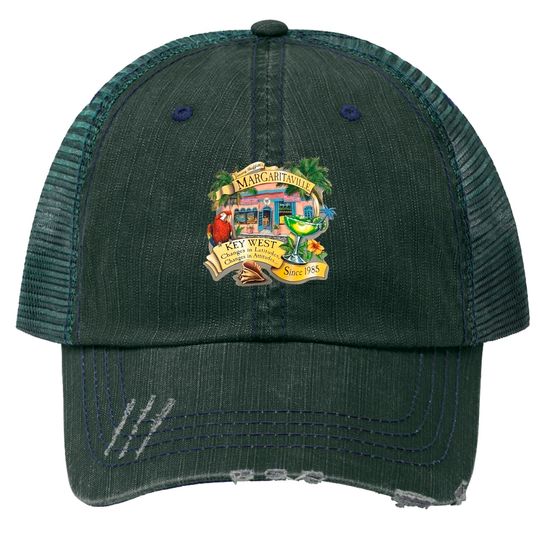 Jimmy Buffett Margaritaville Trucker Hats, Yellow Haze Jimmy Buffett Trucker Hat, Margaritaville Trucker Hat