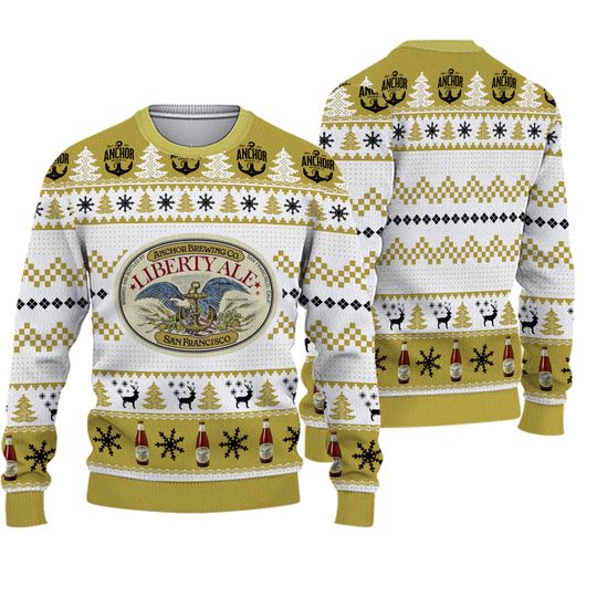 Anchor Brewing Liberty Ale Beer san francisco Chrismas 3D Sweater