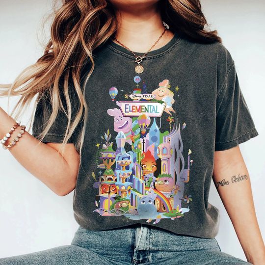 Vintage Disney Elemental 2023  shirt, Disney Pixar Elemental Shirt