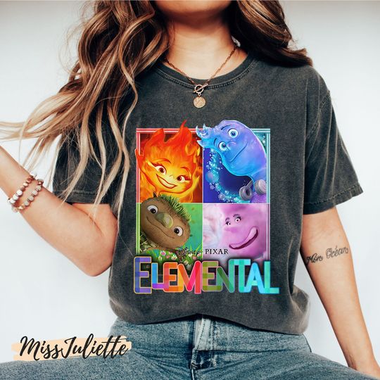 Disney Pixar Elemental Shirt, Disney Elemental Characters Shirt