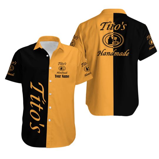 Titos Vodka Button Shirt, Titos Hawaiian Shirt, Beer Hawaiian Shirt