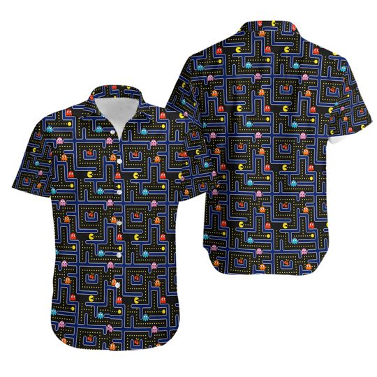 Pacman Hawaiian Shirt, Pac Man Shirt