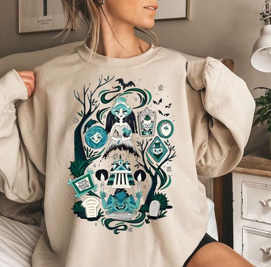 Vintage Tomb Sweat Tomb Haunted Mansion Sweatshirt, Disney The Haunted Mansion  Shirt