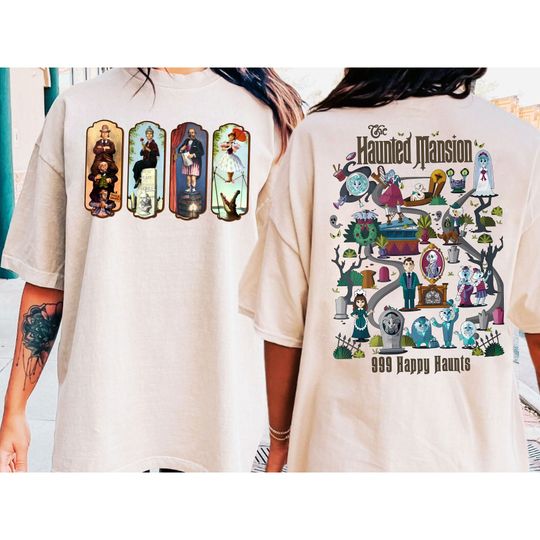 Haunted Mansion Shirt, The Haunted Mansion Map  Color Shirt, Retro Disney Halloween Shirt