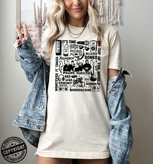 Discover Imagine Dragons Shirt - Mercury World Tour Shirt - Pop Rock Music Concert Shirt