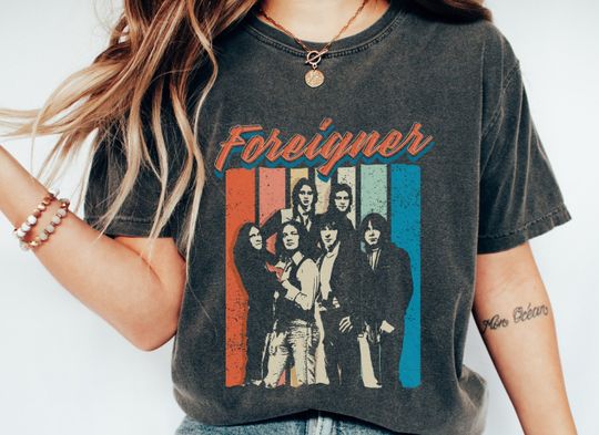 Discover Foreigner T-Shirt, Vintage T-Shirt, Retro Vintage Shirt, Foreigner Shirt