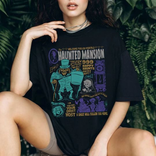 Retro Haunted Mansion Shirt, Vintage Disney Tee, Spooky Shirt, Classic Disneyland Apparel, Classic Disney Ghost Tee