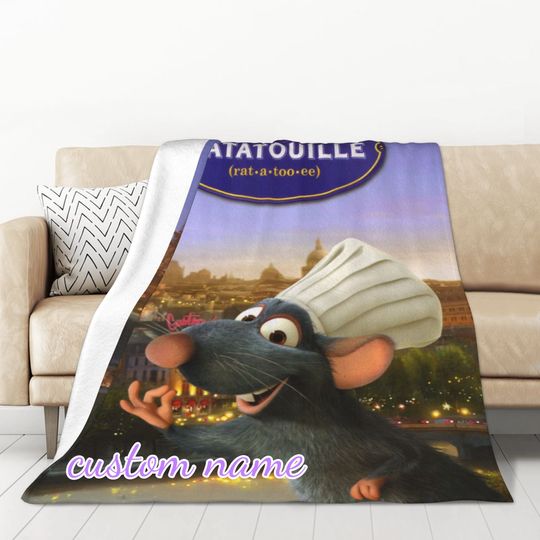 Custom Name Blanket Disney Ratatouille Tapestry Personalized Blankets