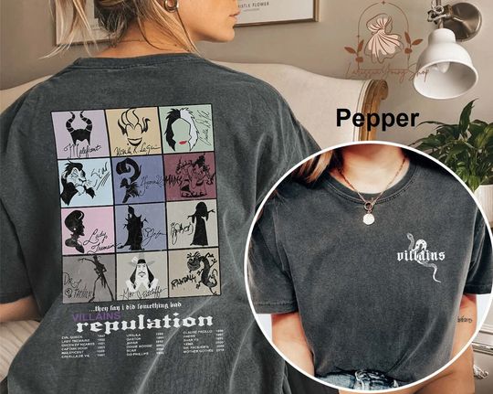 Disney Villains  Shirt, Disney Villains Eras Tour Shirt, Reputation Shirt