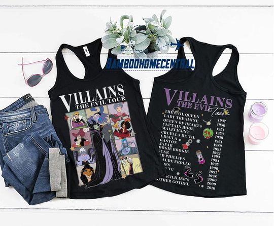 Disney Villains Tank, Disney Villains Eras Tour Shirt, Disney Halloween Tank