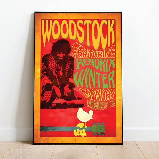 Jimi Hendrix Poster | Jimi Hendrix - Woodstock 1969 Poster
