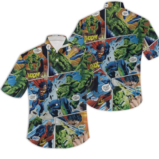 Superman vs. Hulk Hawaiian Shirt