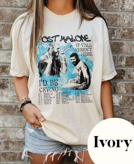 Vintage Post Malone 2023 Tour Shirt, Post Malone Fan Shirt