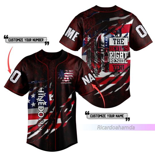 Custom shine down Baseball Jersey Shirt, shine down The Revolutions Tour 2023