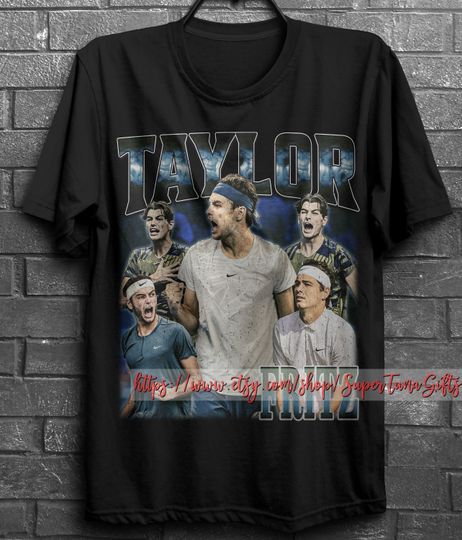 Discover Taylor Fritz T-shirt, Taylor Fritz 90s Bootleg Shirt