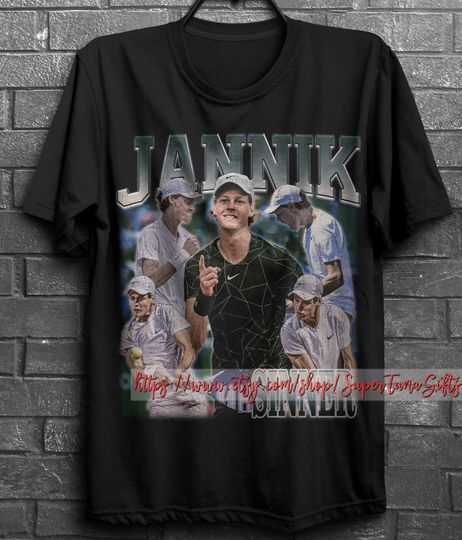 Jannik Sinner T-shirt, Jannik Sinner 90s Bootleg Shirt