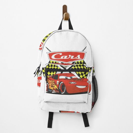 Lightning McQueen cars race flag Backpack