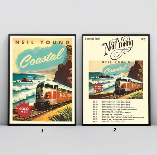 Neil Young Coastal tour 2023 Poster