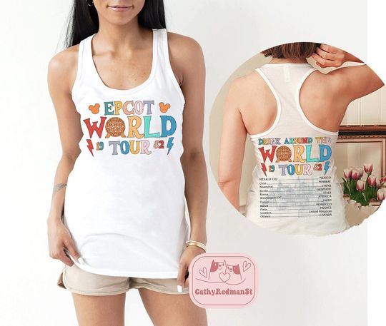 Two-sided Disney Epcot World Tour 1982 tanks, Epcot Center tank top