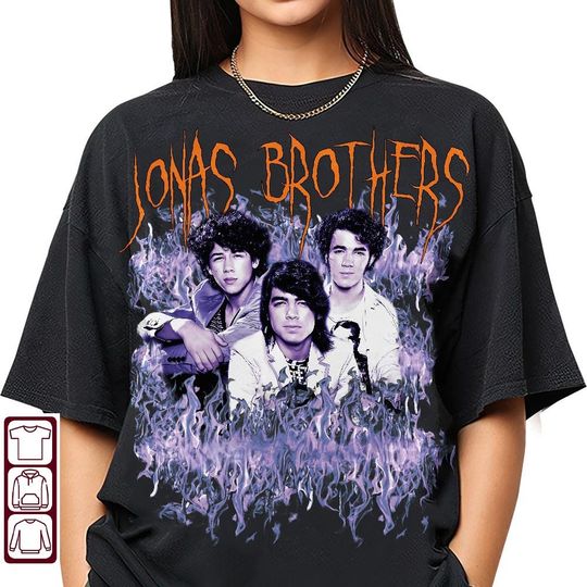 Jonas Brothers Metal Merch, Jonas Brothers Bootleg Shirt