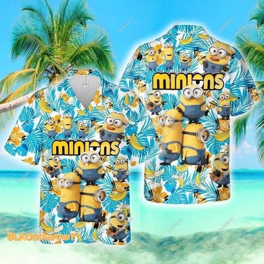 Minion Hawaiian Shirt, Minion Hawaii Shirt, Minion Button Up, Funny Minion