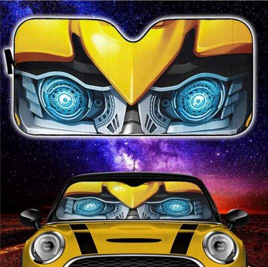 Transformer Bumblebee Eyes Custom Car Windshield Auto Sun Shades, Movie Sunshades
